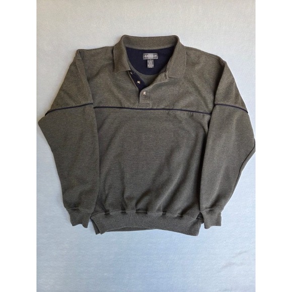 Knights Sportswear Other - VTG Knights Sportswear Mens M Polo Sweatshirt Olive Green Preppy Old Money Rugby